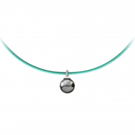 Collier Cordon IZA-B - Epure, Argent, Diamants et Perles de Tahiti (FEZ23N009HP)