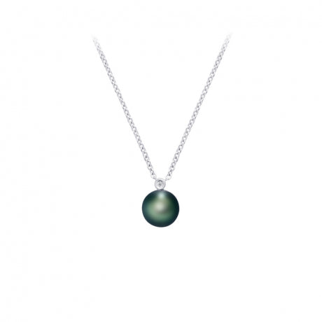 Collier IZA-B - Epure, Argent, Diamant et Perles de Tahiti (FEZ21N001HP)