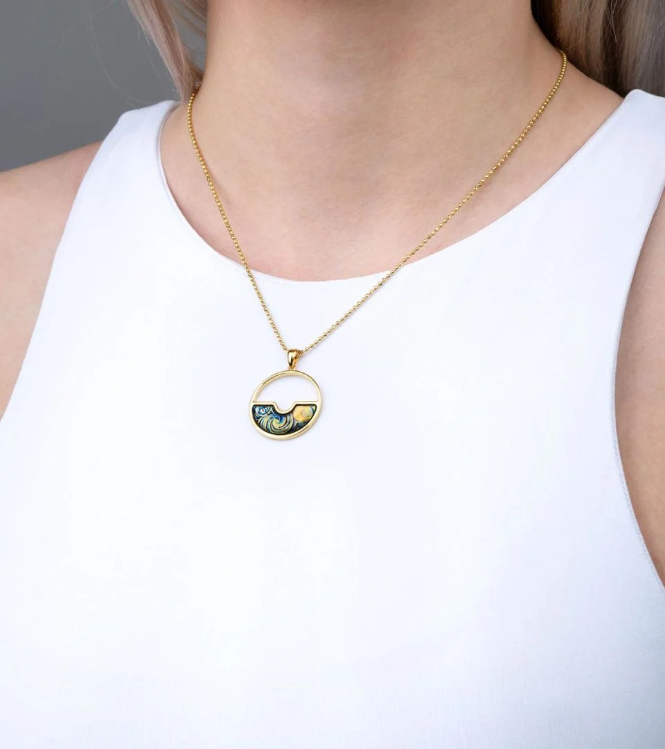 Pendentif Freywille - Swing Vincent van Gogh , Plaqué or jaune (VG493HL2/133)