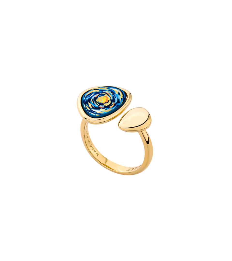 Bague Freywille - Open Pebble Vincent van Gogh Éternité, Plaqué or jaune (VG412PE2/403)