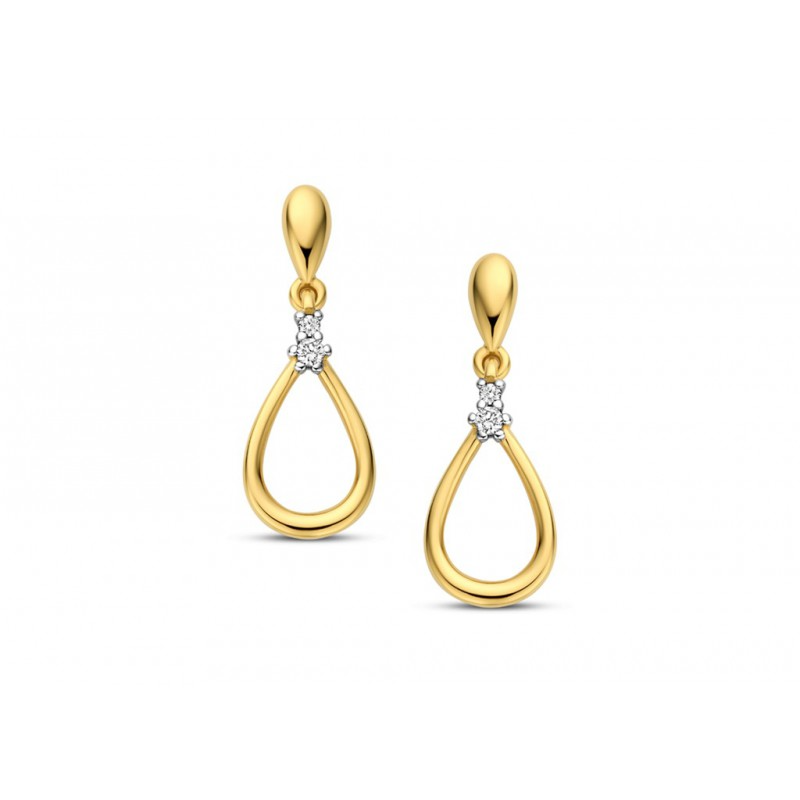 Boucles d'oreilles - Or Jaune, Diamants (GO3827BB)