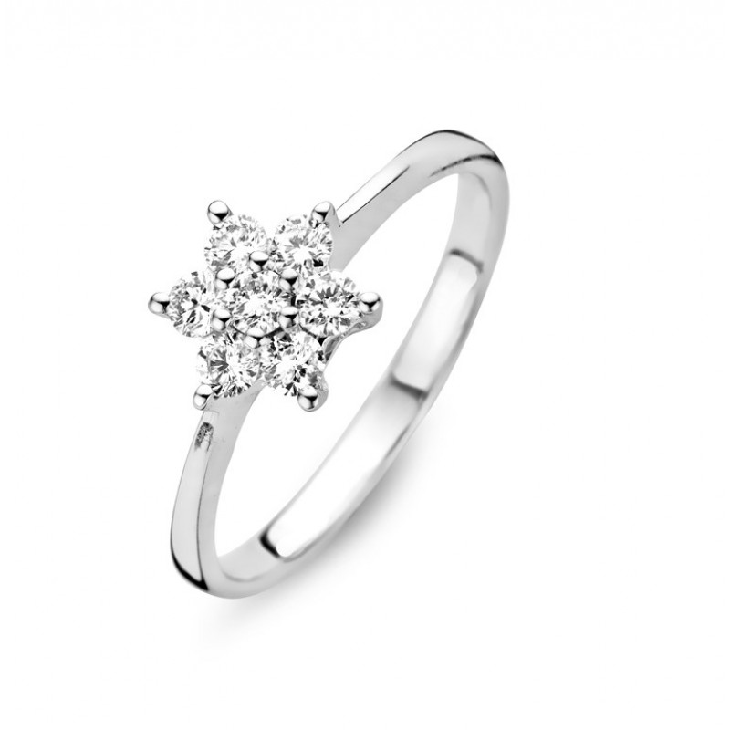 Bague avec motif - Or Blanc, Diamants (GR3707WB)
