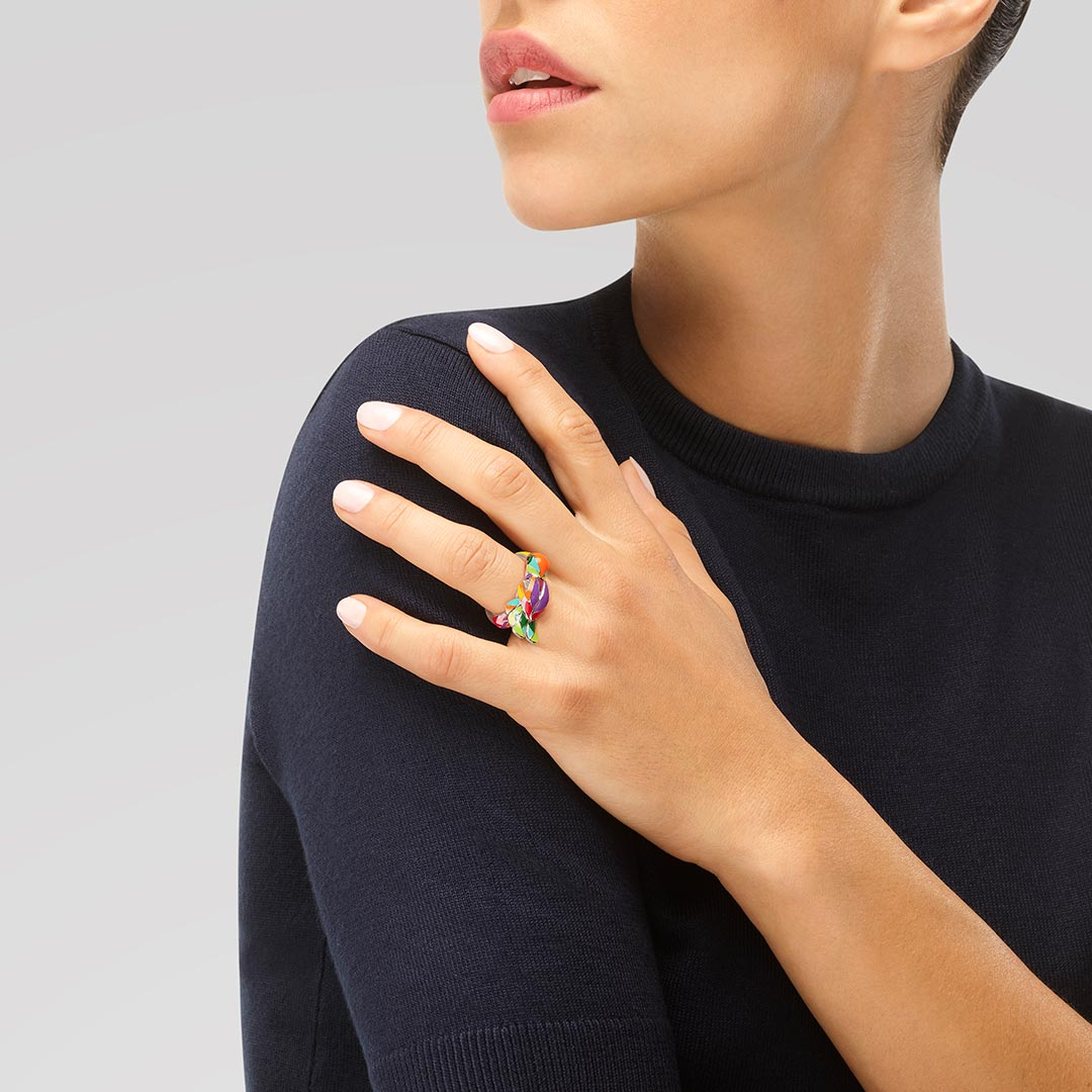 Bague UNA STORIA - Colibri, Argent et zircons (BG121228)