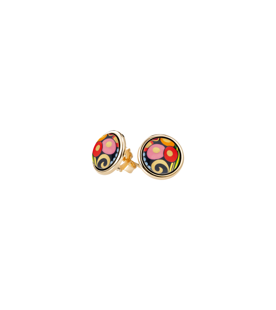 Boucles d'oreilles Freywille - Cabochon Country Wedding, Plaqué or et Émail (PR492C/101)