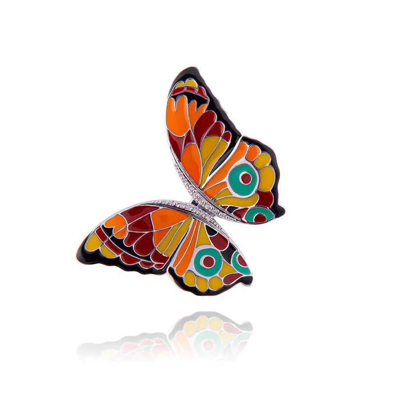 Pendentif UNASTORIA - Papillon, Argent et Zircons (BQ121184)