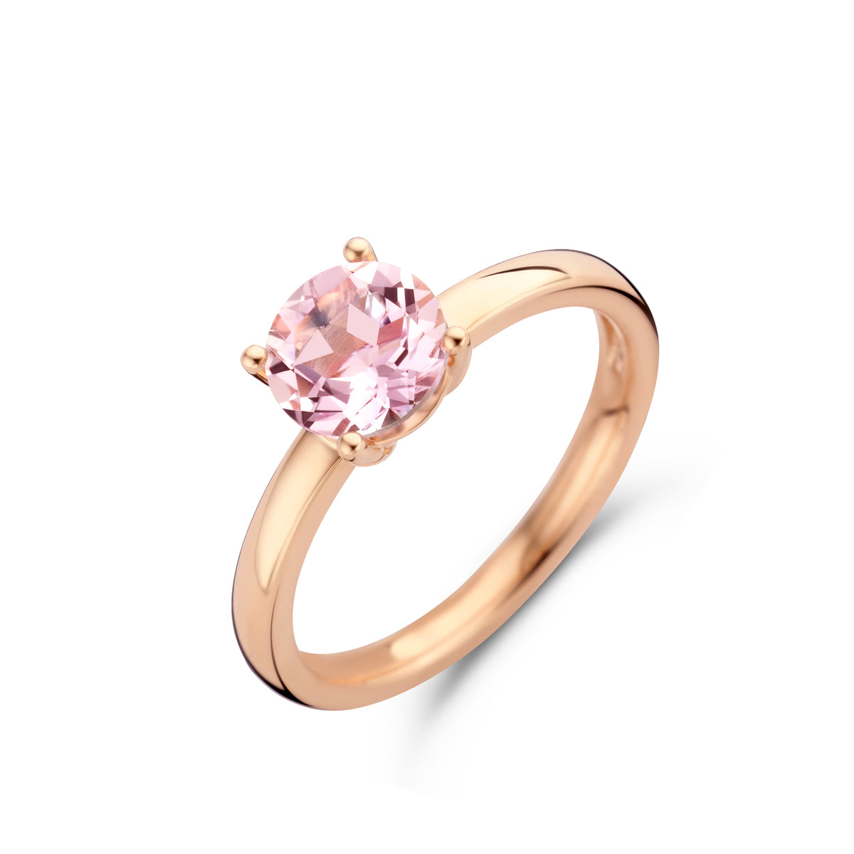 Bague avec motif - Or Rose, Améthyste Rose Clair (064993/B)
