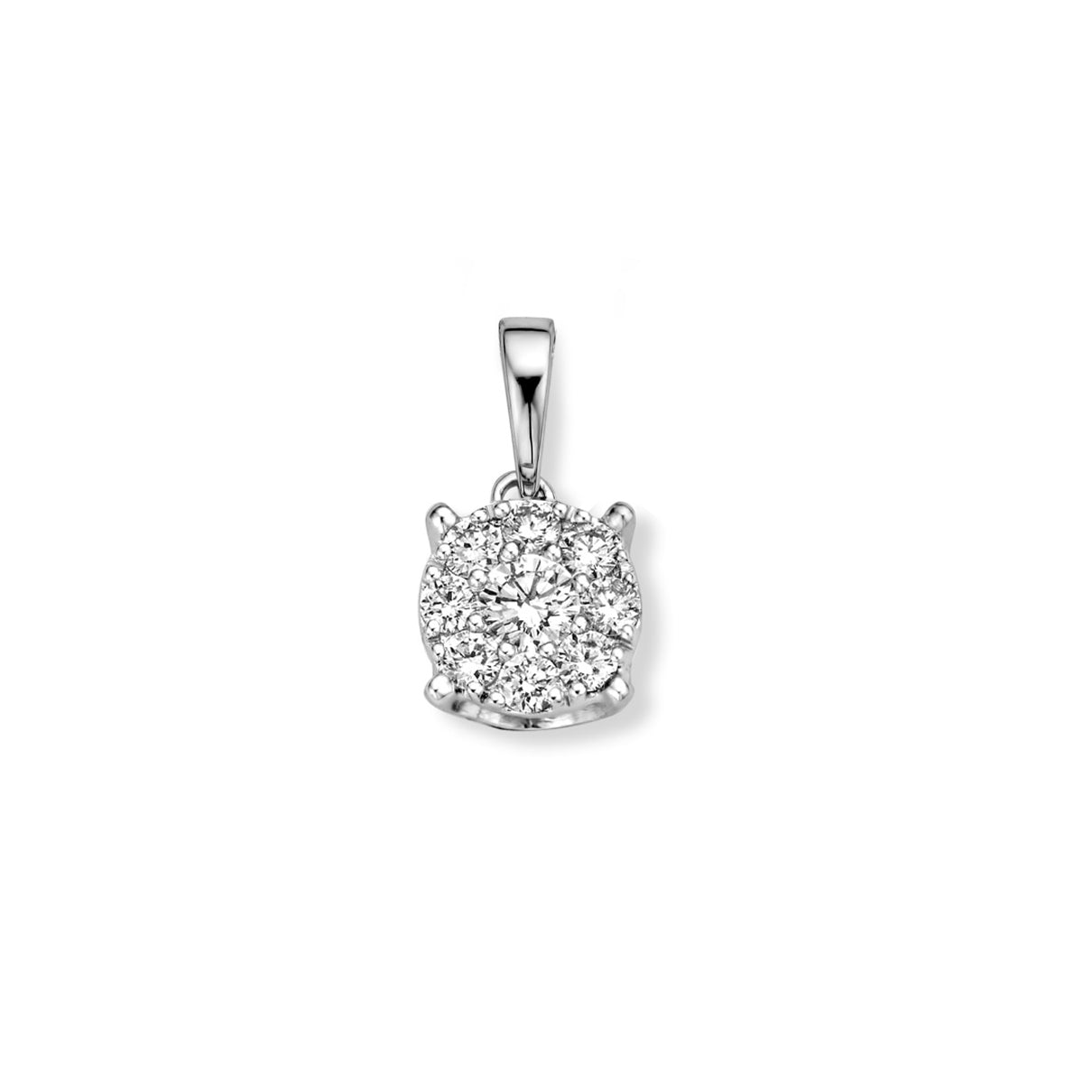 Pendentif entourage - Or Blanc, Diamants (929M41/A)