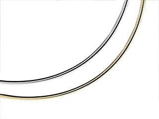 Collier omega recto verso - Or Jaune et blanc (036171/42)