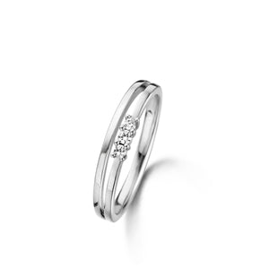 Bague avec motif - Or Blanc, Diamants (057794A)