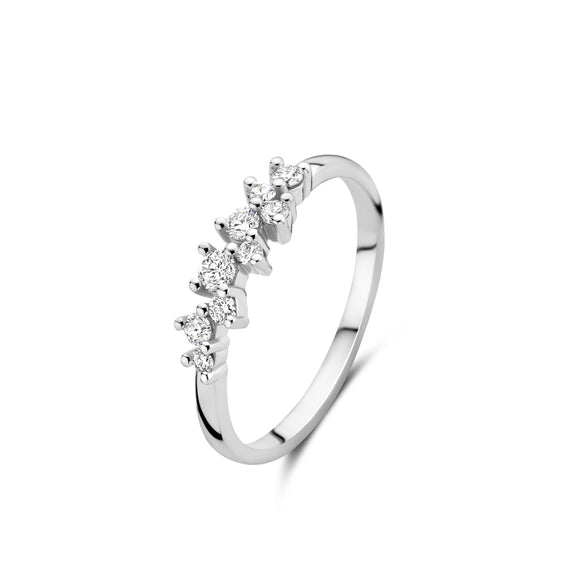 Bague avec motif - Or Blanc, Diamants (063915A)