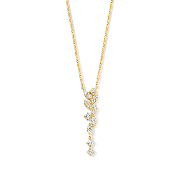 Collier avec motif - Or Jaune, Diamants (067055A)
