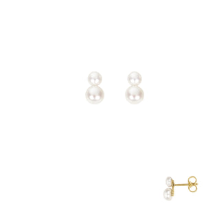 Boucles d'oreilles contre l'oreille perle - Or Jaune, Perle (068250P)