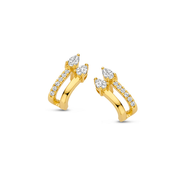 Boucles d'oreilles - Or Jaune, Diamants (068491A)