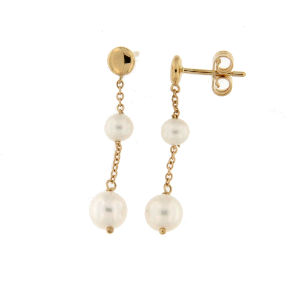Boucles d'oreilles - Or Jaune, Perle (070133P)