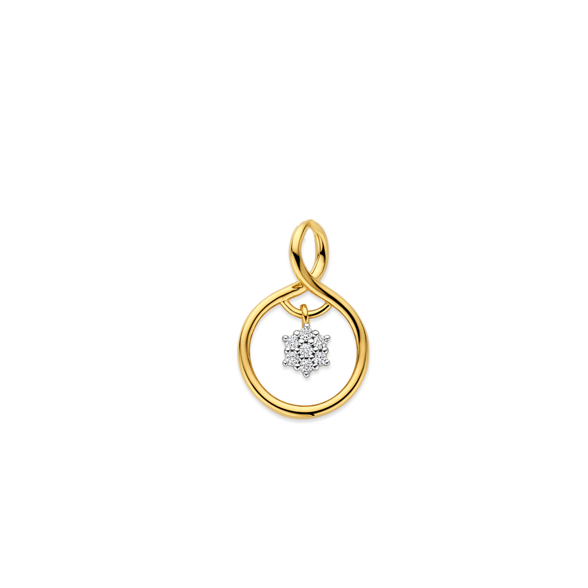 Pendentif motif - Or Jaune, Diamants (070168A)