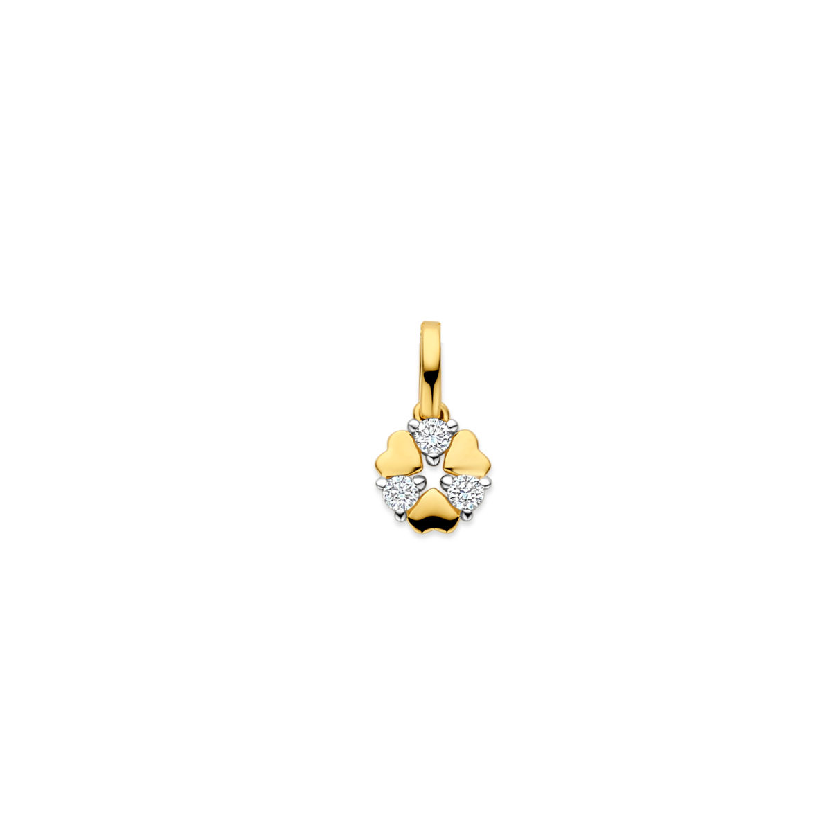 Pendentif motif cœur - Or Jaune, Diamants (070180A)