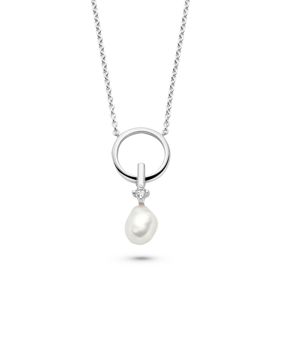 Collier FJF - Icon Pearl, Argent et Zircons (FJF0010027SW)