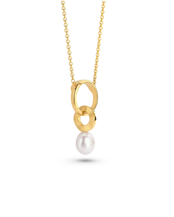 Collier FJF - Icon Circles, Plaqué or, Perle(FJF0010028SY)