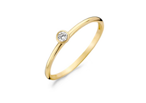 Blush - Bague Solitaire - Or Jaune 14k et Zircon (1198YZI)