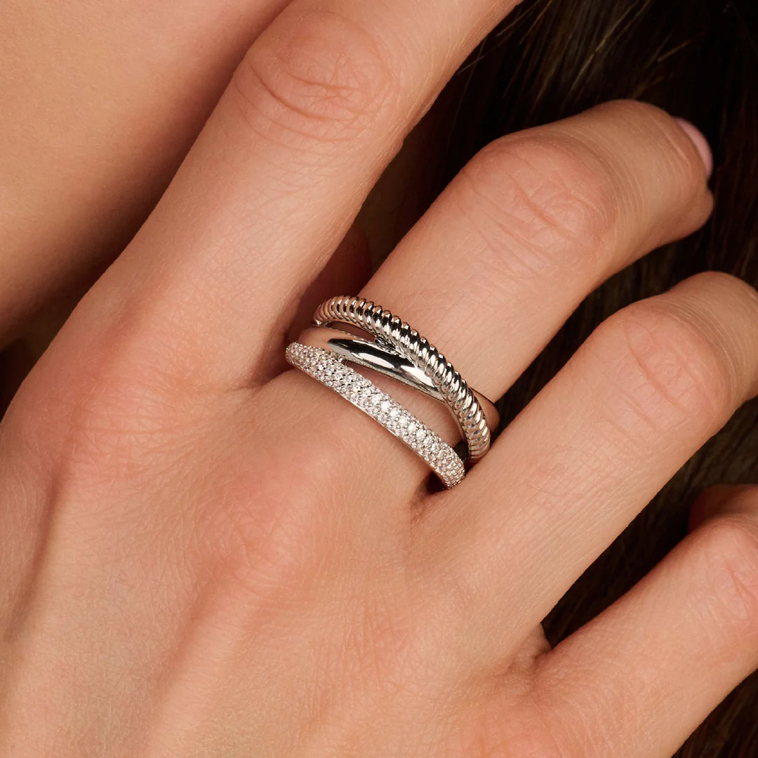 Bague TI SENTO - Argent, zircons (12422ZI)