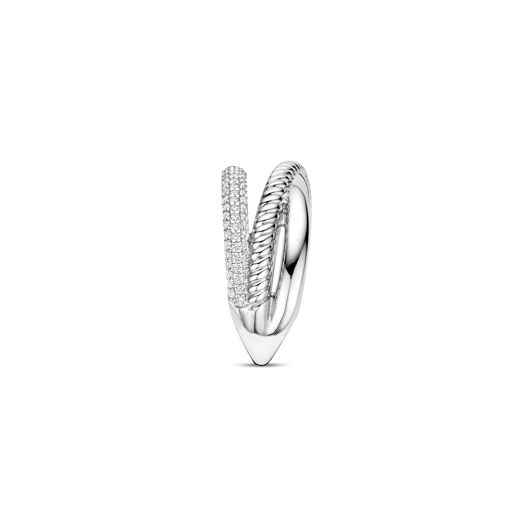 Bague TI SENTO - Argent, zircons (12422ZI)