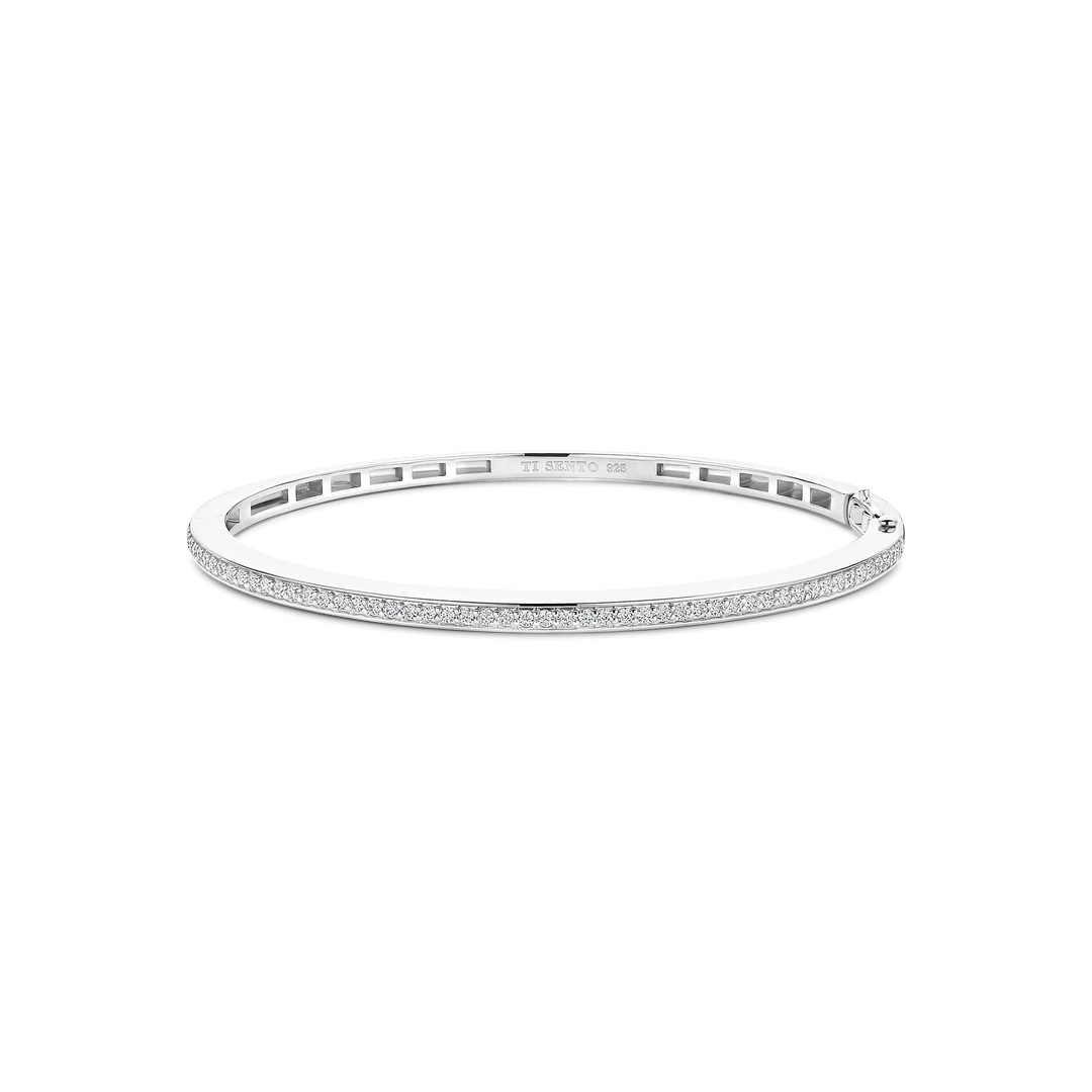Bracelet rigide TI SENTO - Argent, zircons (2889ZI)