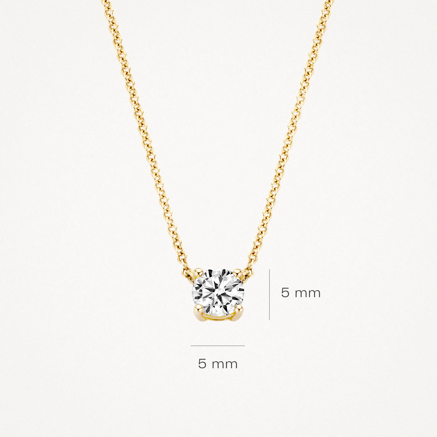 Blush - Collier - Or Jaune 14k, zircon (3049YZI)