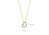 Blush - Collier Cœur - Or Jaune 14k et Zircons (3072YZI)