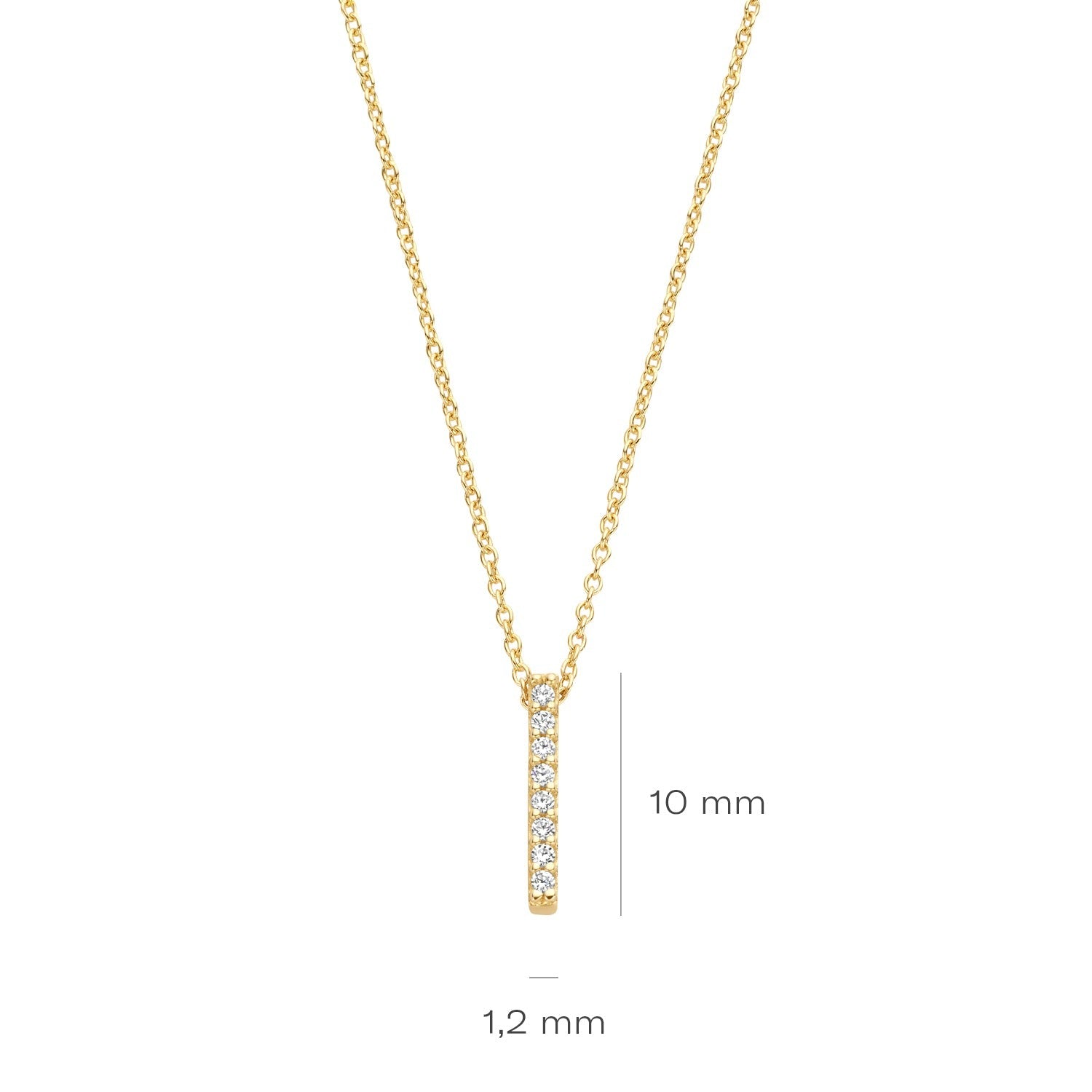 Blush - Collier - Or Jaune 14k, zircon (3133YZI)