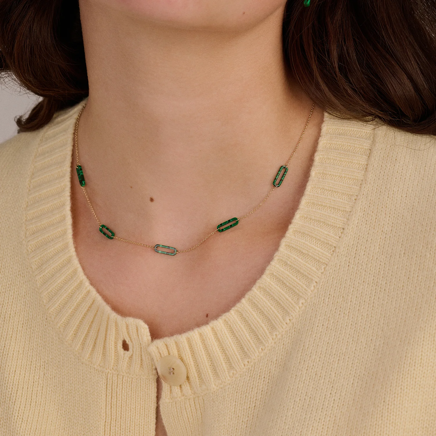 Blush - Collier - Or Jaune 14k, malachite (3204YMA)