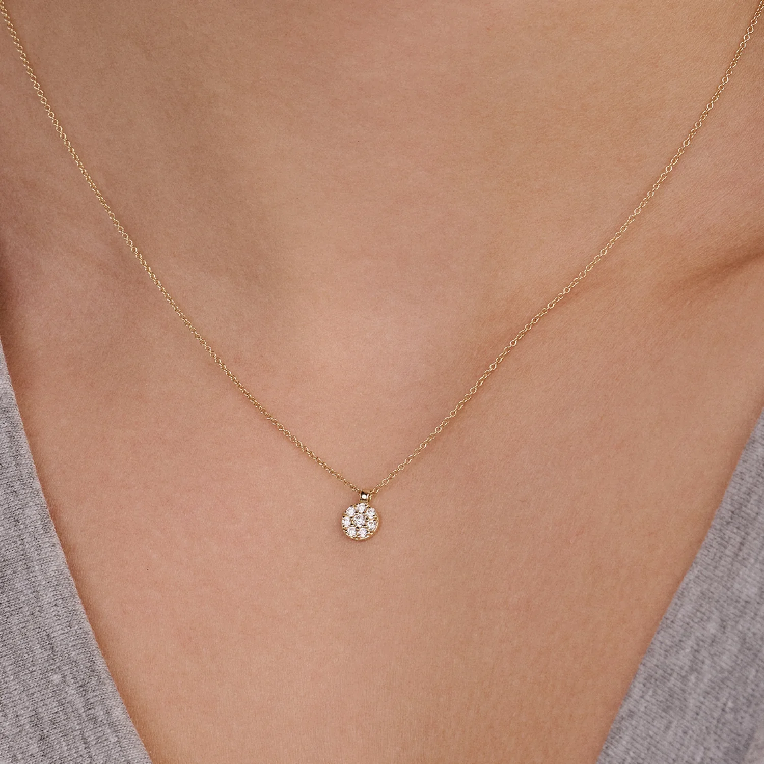 Blush - Collier - Or Jaune 14k, zircon (3206YZI)
