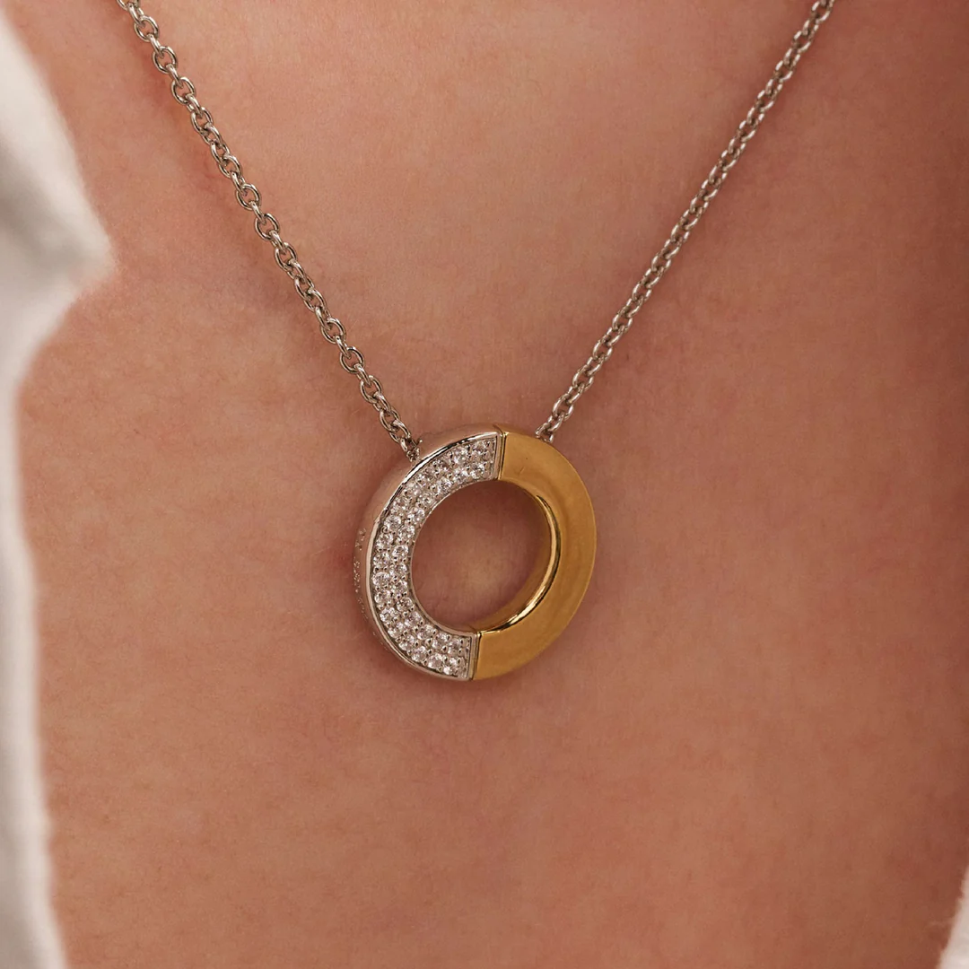 Collier TI SENTO - Argent Bicolore, Zircon (34120ZY/42)