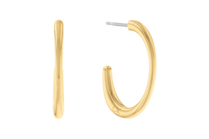 Boucles d'oreilles Demi Créoles Calvin Klein - Acier Jaune (35000347)