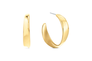 Boucles d'oreilles Demi Créoles Calvin Klein - Acier Jaune (35000534)