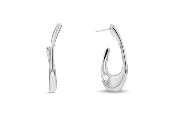 Boucles d'oreilles Demi Créoles Calvin Klein - Acier (35000595)