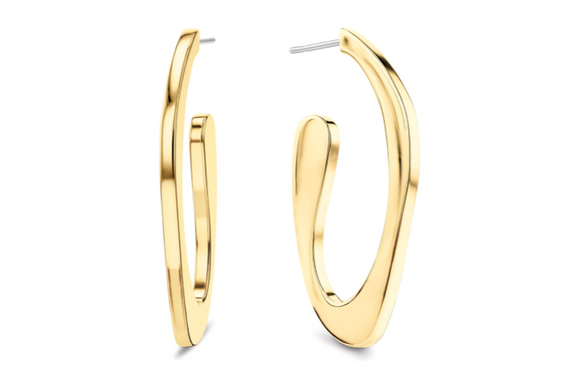 Boucles d'oreilles Demi Créoles Calvin Klein - Acier Jaune (35000688)