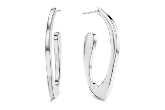 Boucles d'oreilles Demi Créoles Calvin Klein - Acier (35000689)