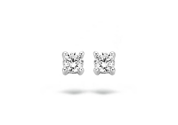 Blush - Boucles d'oreilles - Or Blanc 14k, Zircons (7211WZI)