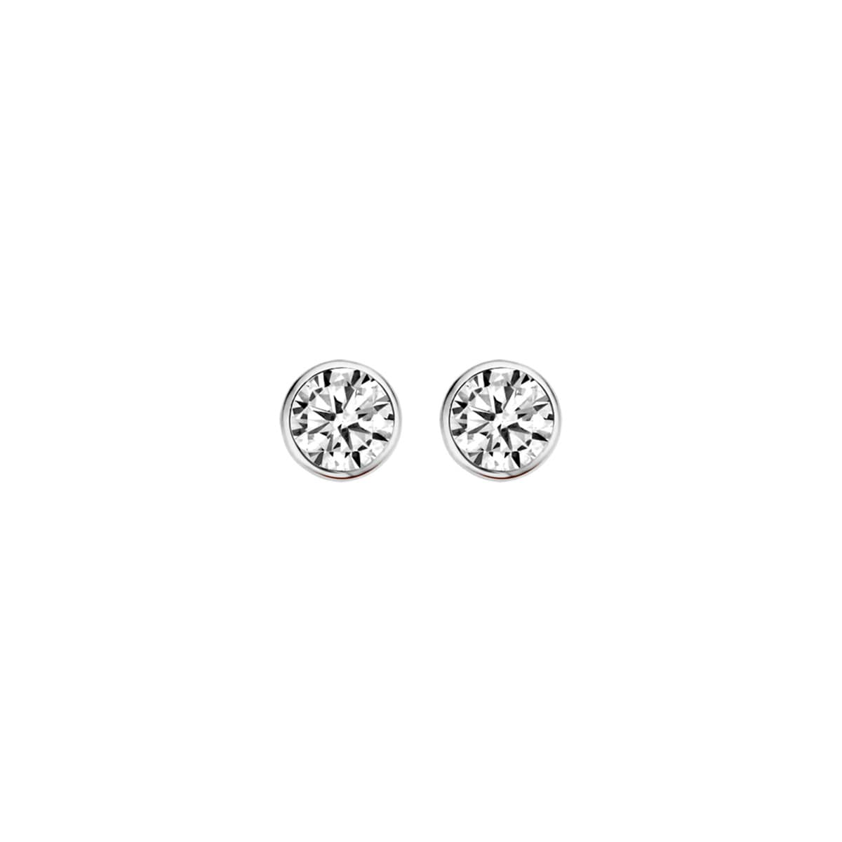 Blush - Boucles d'oreilles - Or Blanc 14k, Zircons (7257WZI)