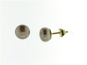 Boucles d'oreilles contre l'oreille - Or Jaune et Perle (939080P3)