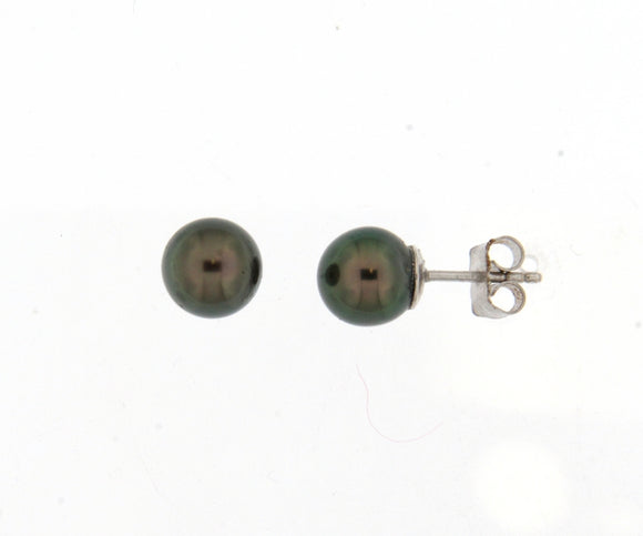 Boucles d'oreilles contre l'oreille - Or Blanc et Perle de tahiti (93B775P2)