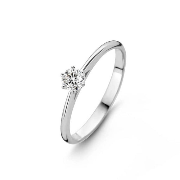 Bague solitaire - Or Blanc, Diamants (9A4940A)