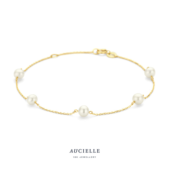 Aucielle - Bracelet -Or Jaune et Perles (AA0023F/19)
