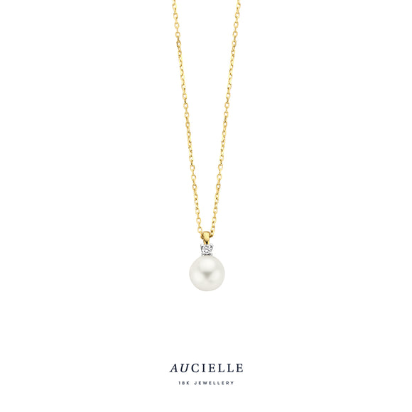Aucielle - Collier  - Or Jaune et Perles (AK0039D/45)