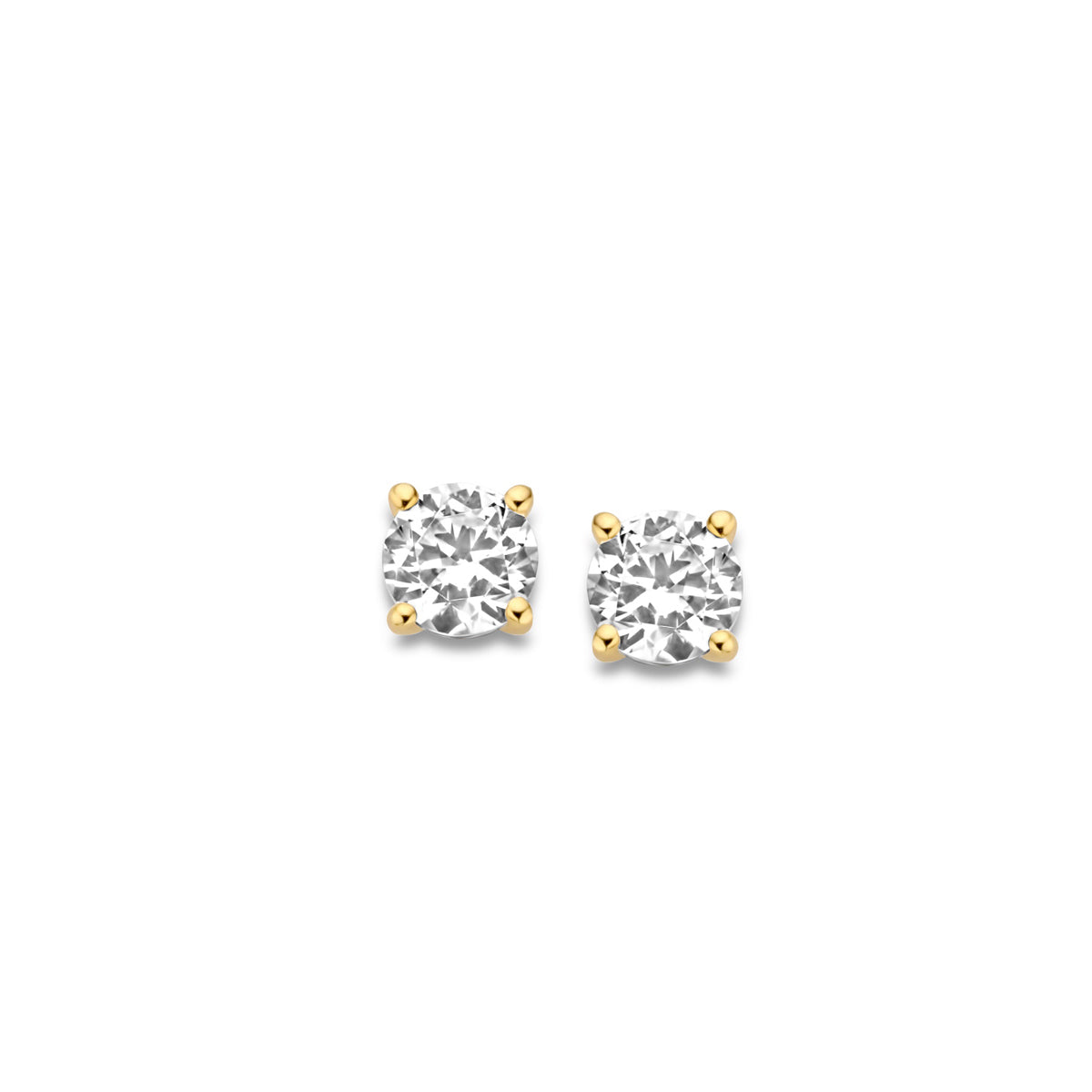 Boucles d'oreilles Naiomy - Plaqué or et zircons (B0Y07)