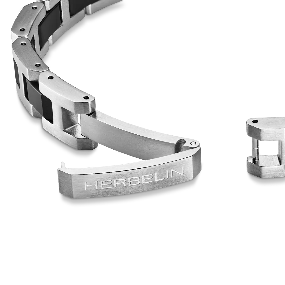 Bracelet Herbelin - Cap Camarat, Acier et Céramique Noire (BCC10ABCN)