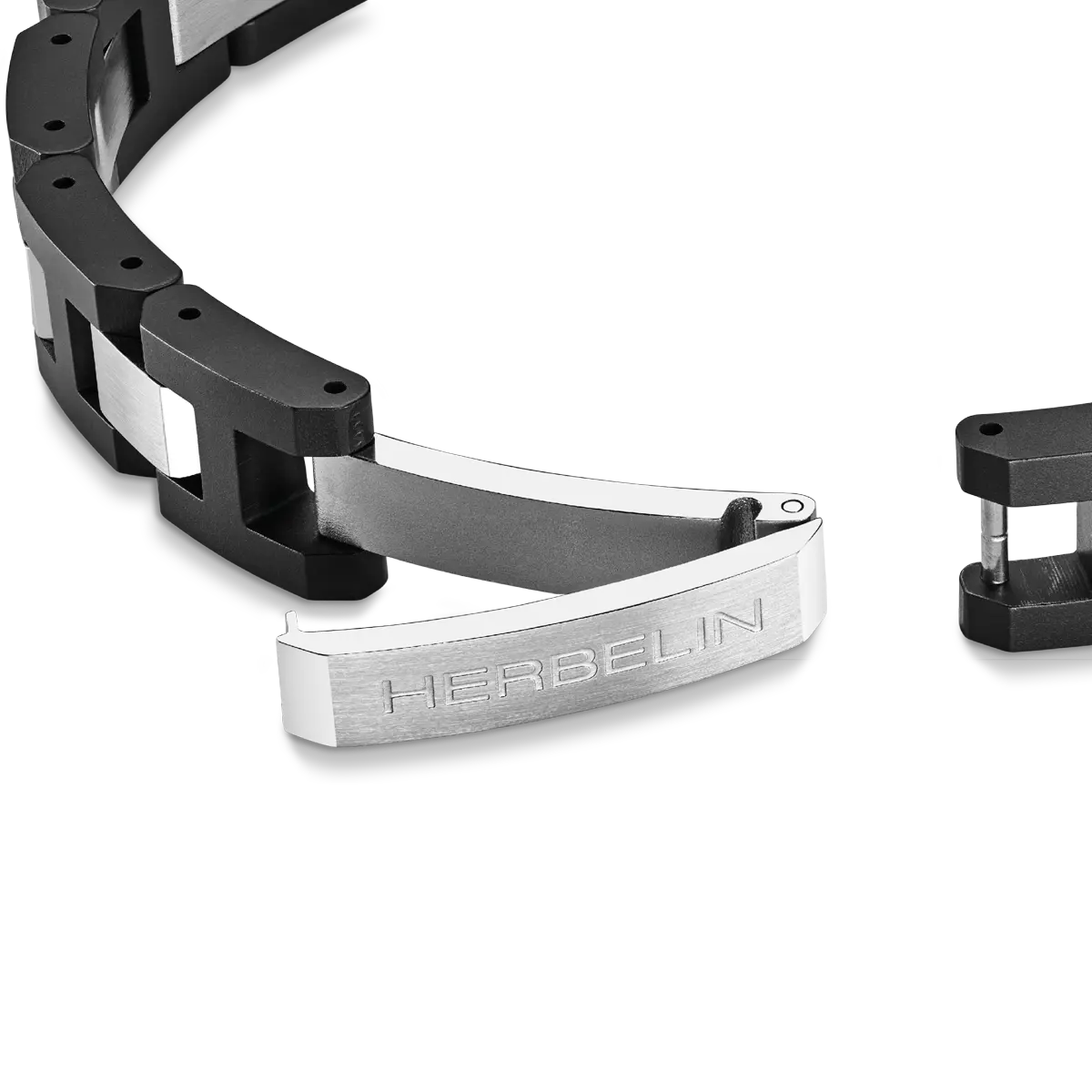 Bracelet Herbelin - Cap Camarat, Acier et Céramique Noire (BCC10CNAB)