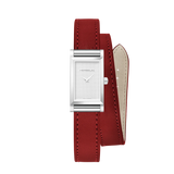 Bracelet montre Antarès Herbelin - Cuir double rouge piment (BRAC17048A61)
