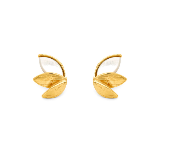 Boucles d'oreilles Giovanni Raspini - Skin, Plaqué or et Nacre (12522)