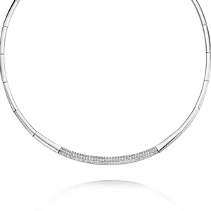 Collier Rigide Naiomy - Argent et zircons (N3A11)